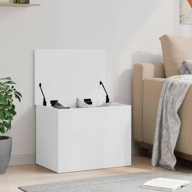 Berkfield Home Storage Box White 60x42x46 cm Engineered Wood - Size: 60 x 42 x 46 cm - image 1