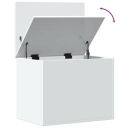 Berkfield Home Storage Box White 60x42x46 cm Engineered Wood - Size: 60 x 42 x 46 cm - thumbnail 8