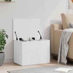 Berkfield Home Storage Box White 60x42x46 cm Engineered Wood - Size: 60 x 42 x 46 cm - thumbnail 1