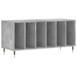 Berkfield Home Record Cabinet Concrete Grey 100x38x48 cm Engineered Wood - Size: 100 x 38 x 48 cm - thumbnail 2