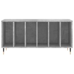 Berkfield Home Record Cabinet Concrete Grey 100x38x48 cm Engineered Wood - Size: 100 x 38 x 48 cm - thumbnail 4