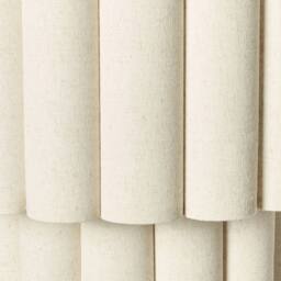 Wyld and Coco Pendant Lamp - Beige Double-Layer Linen-Effect Shade Matte Black Base - thumbnail 8