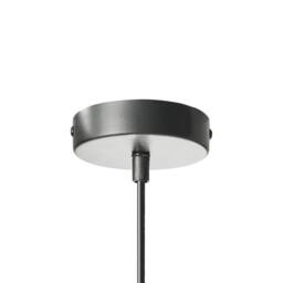 Wyld and Coco Pendant Lamp - Beige Double-Layer Linen-Effect Shade Matte Black Base - thumbnail 7