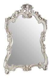 Orsina Champagne Decorative Swirl Design Wall Mirror, Distinctive Mirror With Cartouche Frame, Perfect For Gifting in Gold - thumbnail 2