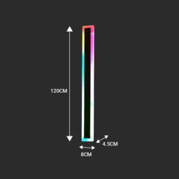 ENER-J Outdoor Acrylic LED Wall Light 120cm 24W RGB IP65 in Black - thumbnail 6