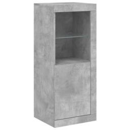 Berkfield Home Sideboard with LED Lights Concrete Grey 41x37x100 cm - Size: 41 x 37 x 100 cm - thumbnail 3