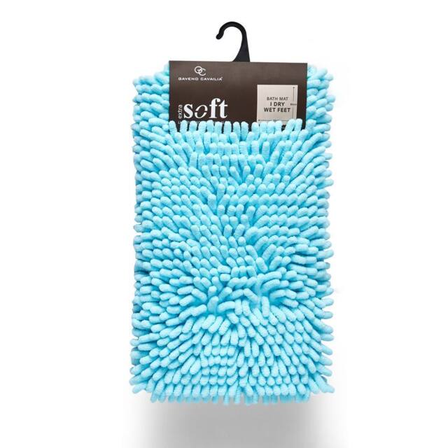 GAVENO CAVAILIA Miami Chenille Loop Bath Mat in Turquoise - image 1
