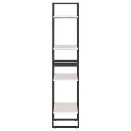 Berkfield Home Decorative 4-Tier Book Cabinet White 40x30x140 cm Solid Pine Wood - Size: 40 x 30 x 140 cm - thumbnail 6
