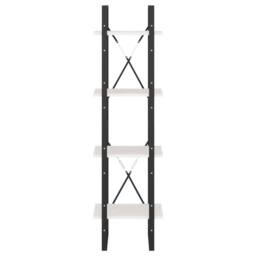 Berkfield Home Decorative 4-Tier Book Cabinet White 40x30x140 cm Solid Pine Wood - Size: 40 x 30 x 140 cm - thumbnail 5