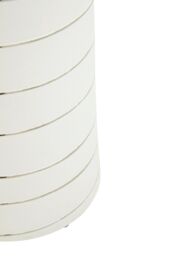 Orsina Haldis Small White Silver Stripe Ceramic Vase - thumbnail 4