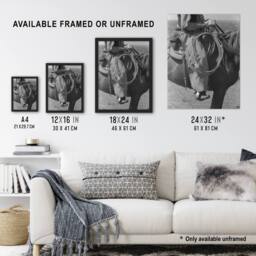 Artery8 Russell Lee Cowboy Regalia & Equipment Photograph Framed Art Print in Grey - Size: A4 - thumbnail 3