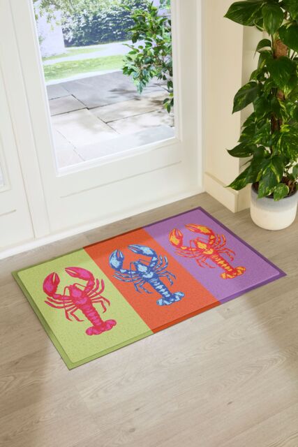 Artsy Mats Multi Lobster Indoor Outdoor Doormat (90 x 60cm) - Size: 90 cm x 60 cm - image 1