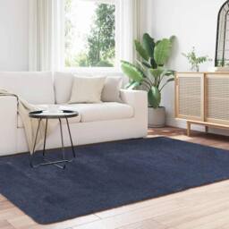 Berkfield Home Shaggy Rug High Pile NAVARRA Navy 160x230 cm Polyester - Size: Medium - thumbnail 3
