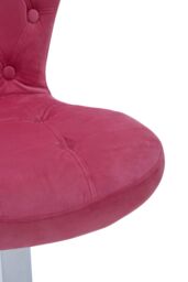 Orsina Comfortable Pink Velvet Buttoned Home Office Chair, Ergonomic Work From Home Chair, Movable Ergonomic Chair - thumbnail 6