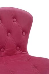 Orsina Comfortable Pink Velvet Buttoned Home Office Chair, Ergonomic Work From Home Chair, Movable Ergonomic Chair - thumbnail 5