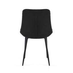 SONARA Modern Set of 2 Velvet Dining Chairs with Ergonomic Upholstered Seat in Black - thumbnail 8