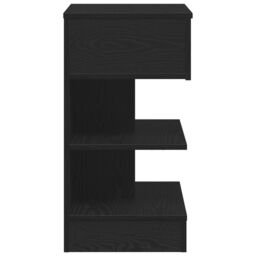 Berkfield Home Bedside Cabinet Black Oak 40x35x65 cm Engineered Wood - Size: 40 x 35 x 65 cm - thumbnail 7