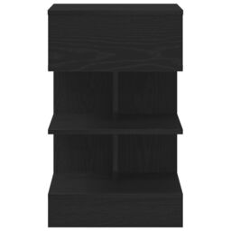 Berkfield Home Bedside Cabinet Black Oak 40x35x65 cm Engineered Wood - Size: 40 x 35 x 65 cm - thumbnail 6