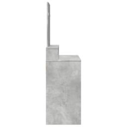 Berkfield Home Beautiful Dressing Table with Mirror Concrete Grey 80x41x144.5 cm - thumbnail 5