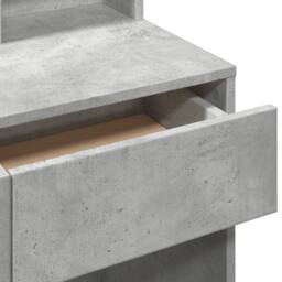 Berkfield Home Beautiful Dressing Table with Mirror Concrete Grey 80x41x144.5 cm - thumbnail 8