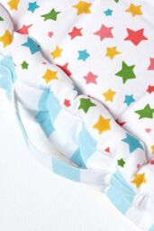Homescapes Cotton Multi Coloured Stars Floor Cushion - Size: 50 cm x 50 cm - thumbnail 4