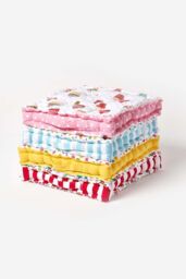 Homescapes Cotton Multi Coloured Stars Floor Cushion - Size: 50 cm x 50 cm - thumbnail 6