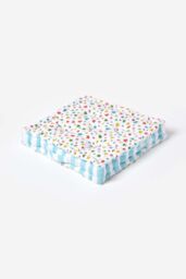 Homescapes Cotton Multi Coloured Stars Floor Cushion - Size: 50 cm x 50 cm