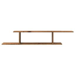 Berkfield Home Wall-Mounted TV Shelf Old Wood 125x18x23 cm Engineered Wood in Brown - Size: 125 x 18 x 23 cm - thumbnail 4