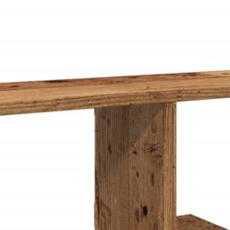Berkfield Home Wall-Mounted TV Shelf Old Wood 125x18x23 cm Engineered Wood in Brown - Size: 125 x 18 x 23 cm - thumbnail 7