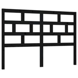 Berkfield Home Beautiful Bed Headboard Black 126x4x100 cm Solid Wood Pine - Size: 126 x 4 x 100 cm - thumbnail 3