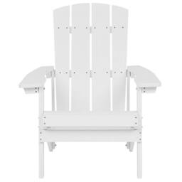 Wyld and Coco Garden Chair White Faux-Wood Finish Weather-Resistant Outdoor Lounge - thumbnail 4