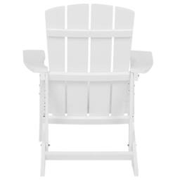 Wyld and Coco Garden Chair White Faux-Wood Finish Weather-Resistant Outdoor Lounge - thumbnail 6