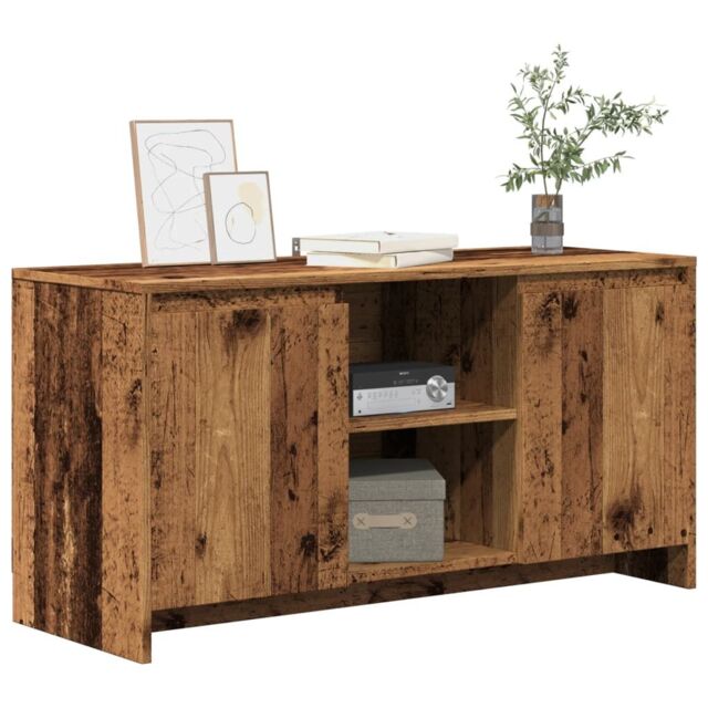Berkfield Home TV Cabinet Old Wood 102x37.5x52.5 cm Engineered Wood in Brown - image 1