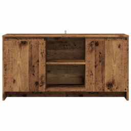 Berkfield Home TV Cabinet Old Wood 102x37.5x52.5 cm Engineered Wood in Brown - thumbnail 4