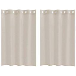 Berkfield Home Curtains with Curtains 2 pcs Sand 140 x 140 cm Polyester in Beige - thumbnail 1