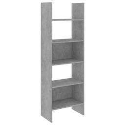 Berkfield Home Book Cabinet Concrete Grey 60x35x180 cm Engineered Wood - Size: 60 x 35 x 180 cm - thumbnail 2