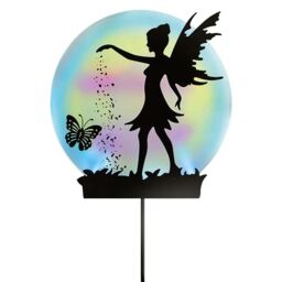 mysmartbuy Fairy & Butterfly Silhouette Solar Powered Garden Stake Light Outdoor Decoration - Measures H50cm x W25cm x D4cm