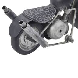 Wyld and Coco Motorcycle Table Clock Vintage Black-Silver in Black - thumbnail 6