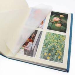 Paper High Extra Large Sari Fabric Photo Album in Green - thumbnail 3