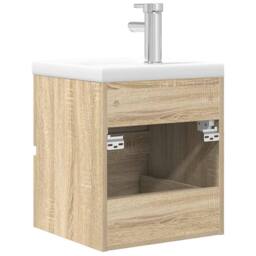 Berkfield Home 2 Piece Bathroom Furniture Set Sonoma Oak Engineered Wood in Tan - thumbnail 8