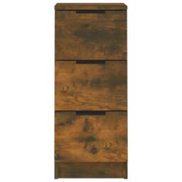 Berkfield Home Sideboard Smoked Oak 30x30x70 cm Engineered Wood in Brown - Size: 30 x 30 x 70 cm - thumbnail 6