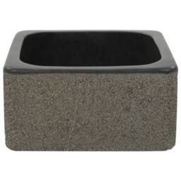 Berkfield Home Sink 30x30x15 cm Riverstone Black - Size: 30 x 30 x 15 cm - thumbnail 3