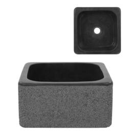 Berkfield Home Sink 30x30x15 cm Riverstone Black - Size: 30 x 30 x 15 cm - thumbnail 1
