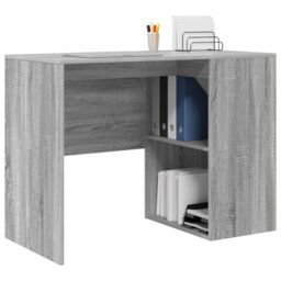 Berkfield Home Writing Desk Grey Sonoma Wood Standard Storage - thumbnail 3