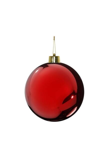 KDMD Red Shiny Shatterproof Bauble x1 20cm - image 1