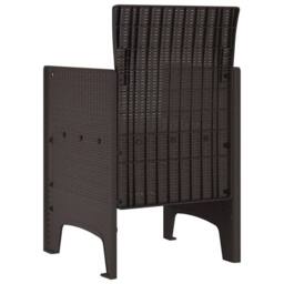 Berkfield Home Garden Chairs with Cushions 4 pcs Brown Poly Rattan - thumbnail 7