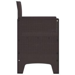 Berkfield Home Garden Chairs with Cushions 4 pcs Brown Poly Rattan - thumbnail 6