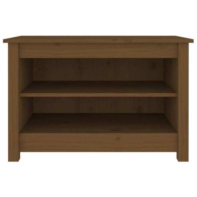 Berkfield Home Shoe Bench Honey Brown 70x38x45.5 cm Solid Wood Pine - image 1