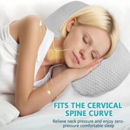 NESTLUNE Pillow with Ear Hole for Ear Pain Relief in Grey - Size: Cot - thumbnail 6