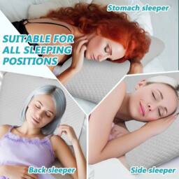 NESTLUNE Pillow with Ear Hole for Ear Pain Relief in Grey - Size: Cot - thumbnail 5